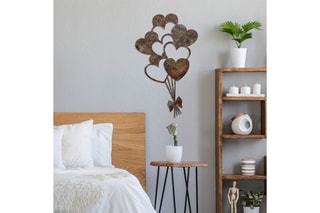 Décoration murale Rusty Heart - Marron