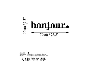 Décoration murale - 
Noir - 70 x 16 cm