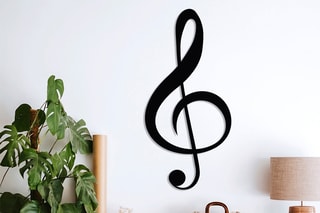 Décoration murale Treble Clef - Noir