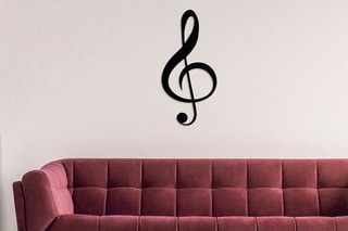Décoration murale Treble Clef - Noir