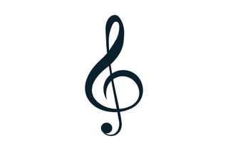 Décoration murale Treble Clef - Noir