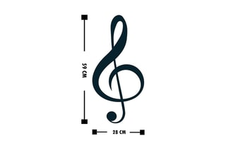 Décoration murale Treble Clef - Noir