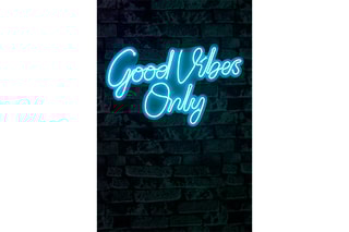 Néon mural fluorescent Good Vibes Only 2 - Bleu