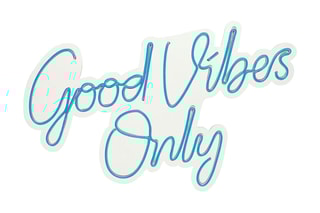 Néon mural fluorescent Good Vibes Only 2 - Bleu