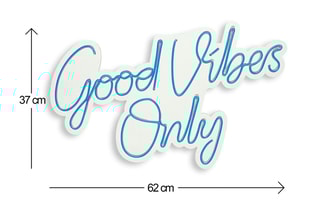Néon mural fluorescent Good Vibes Only 2 - Bleu