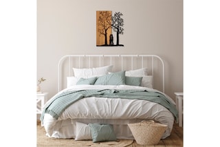 Décoration murale Love Under The Tree - Noir et naturel