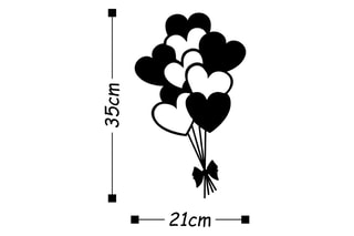 Wanddecoratie Balloons Zwart