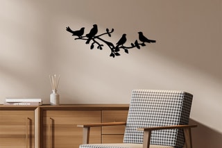 Décoration murale Birds On The Branch - Noir