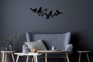 Décoration murale Birds On The Branch - Noir