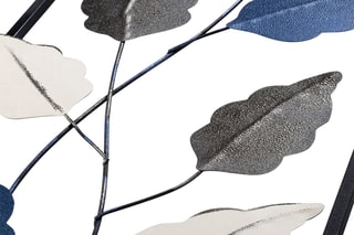 Décoration murale Fagus - Noir, blanc et bleu