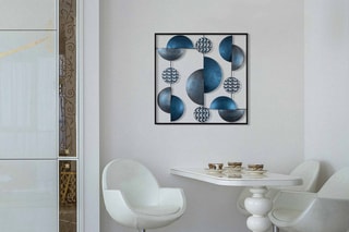 Décoration murale Aurora - Noir et bleu