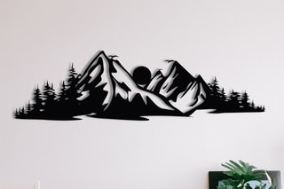 Décoration murale Mountain - Noir