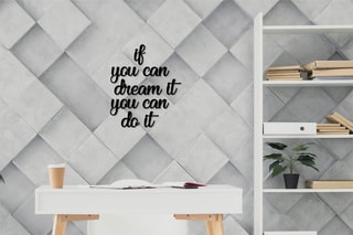 Décoration murale en bois If You Can Dream It You Can Do It - Noir
