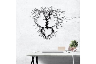 Décoration murale Entrika - 70 x 64 cm - Noir