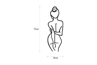 Décoration murale Woman Body - 26 x 72 cm - Noir