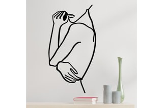 Décoration murale Woman - 38 x 70 cm - Noir