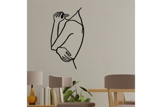 Décoration murale Woman - 38 x 70 cm - Noir