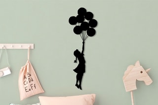 Décoration murale Banksy - 34 x 100 cm - Noir