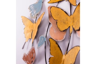 Décoration murale - 105 x 57 cm - Orange et gris
