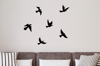 Décoration murale - 
Noir - 17 x 17 / 20 x 13 / 19 x 15 / 20 x 17 / 20 x 18 / 22 x 17 cm -