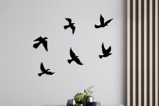 Décoration murale - 
Noir - 17 x 17 / 20 x 13 / 19 x 15 / 20 x 17 / 20 x 18 / 22 x 17 cm -