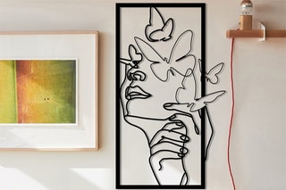Décoration murale Butterfly Face Female - Noir -