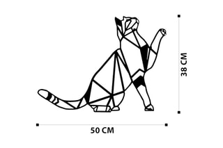 Décoration murale Cat Metal Decor - 51 x 36 cm - Noir