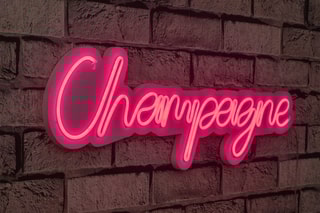 Néon mural fluorescent Champagne - Rose - 13,608 W