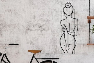 Décoration murale Female Posture - 24 x 69 cm - Noir