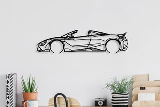 Décoration murale eMcLaren 720S Silhouette - 70 x 17 x 0,15 cm - Noir