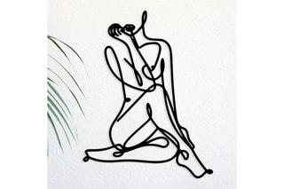 Décoration murale Eve - 39 x 50 x 0,12 cm - Noir