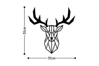 Wanddecoratie Deer - Zwart