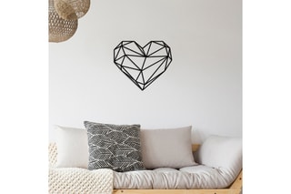 Décoration murale Heart Metal Decor - Noir