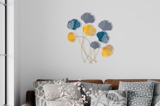 Décoration murale Vuzuh - Bleu et jaune