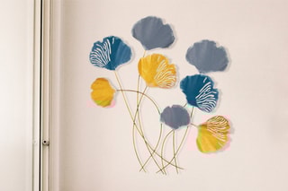 Décoration murale Vuzuh - Bleu et jaune