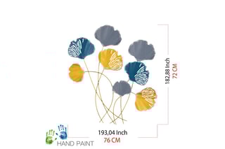 Décoration murale Vuzuh - Bleu et jaune