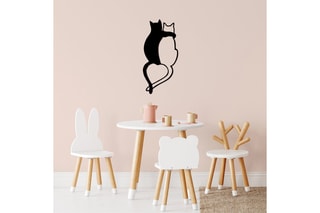Décoration murale Love cats - Noir