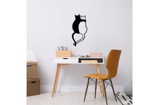 Décoration murale Love cats - Noir