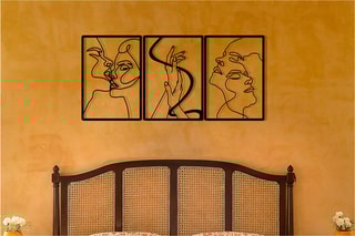 Décoration murale The Unity Of Love - 109 x 50 cm - Noir