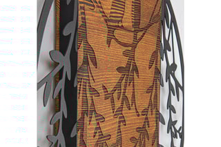 Décoration murale en bois Birds in love 1 - 59,5 x 58,5 cm - Naturel