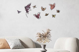 Wanddecoratie - 34 x 60 cm / 34 x 29 cm / 28 x 27,5 cm / 16,5 x 16,5 cm / 16,5 x 15 cm / 15,5 x 14 cm / 20,5 x 21 cm / 14,5 x 13,5 cm / 15 x 11 cm - Paars