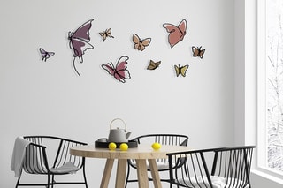 Wanddecoratie - 34 x 60 cm / 34 x 29 cm / 28 x 27,5 cm / 16,5 x 16,5 cm / 16,5 x 15 cm / 15,5 x 14 cm / 20,5 x 21 cm / 14,5 x 13,5 cm / 15 x 11 cm - Paars