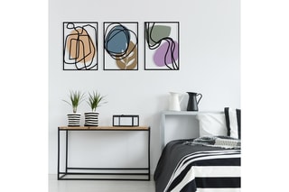 Décoration murale Viyana - 129 x 54 cm - Noir