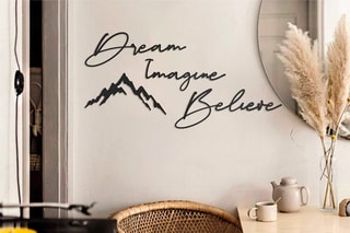 Décoration murale Dream, Imagine & Believe - 45 x 15 cm - 36 x 14 cm - 32 x 11 cm - 36 x 19 cm - Noir