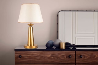 Lampe à poser Pardo - Doré et blanc - 100 W