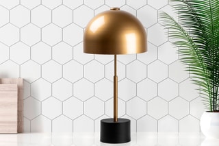 Lampe à poser Mixed - Doré et noir - 40 W