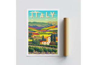 Affiche Italy en satin
