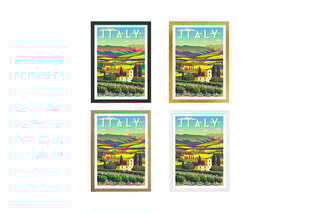 Affiche Italy en satin