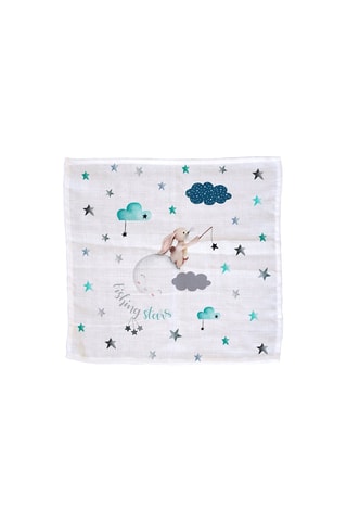 2 mousselines Nordic Bear - Gris et blanc - 120 x 120 cm