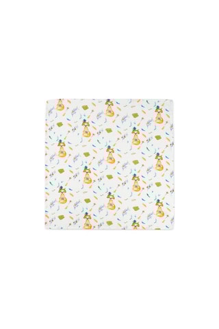 2 mousselines Fox - Blanc - 120 x 120 cm